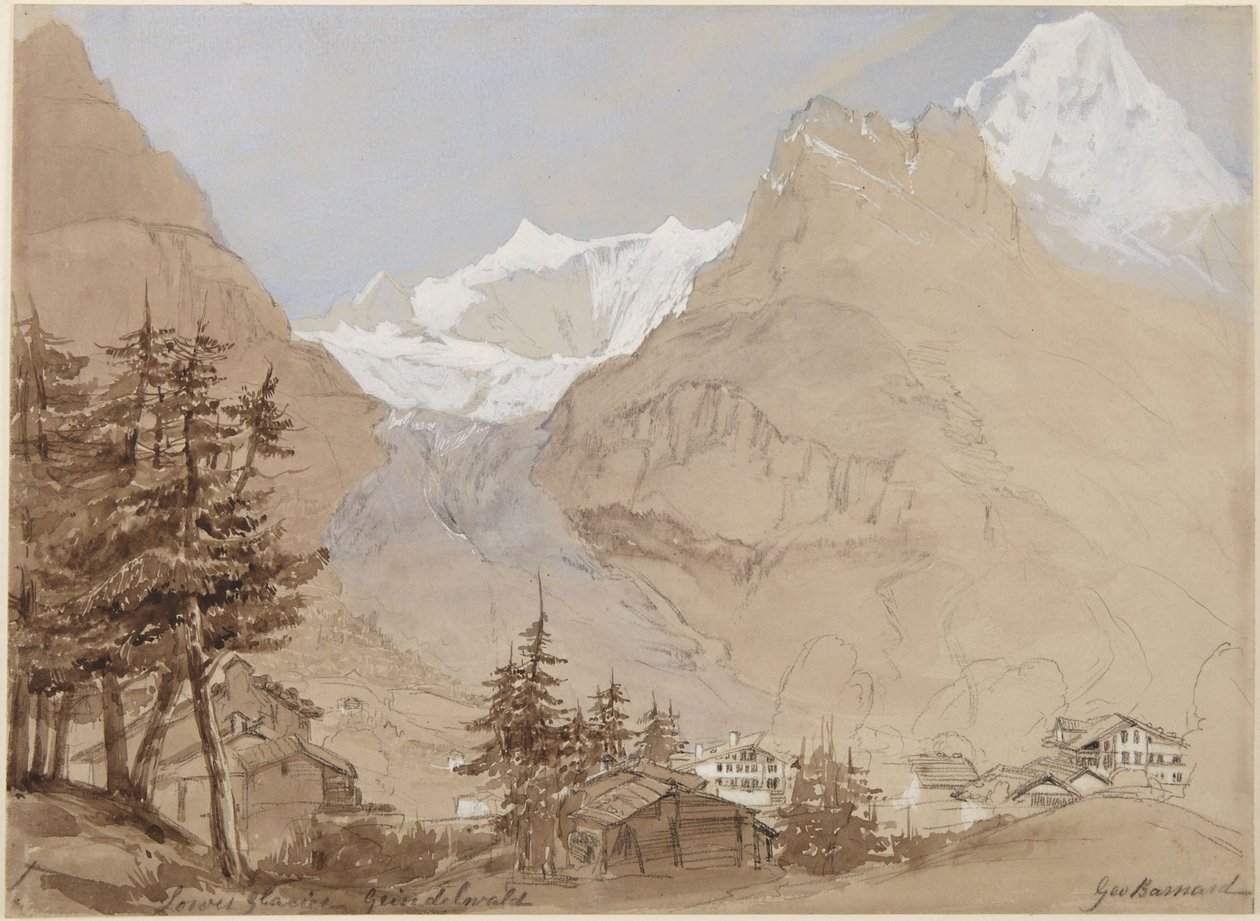 Ghiacciaio inferiore, Grindelwald da George N. Barnard