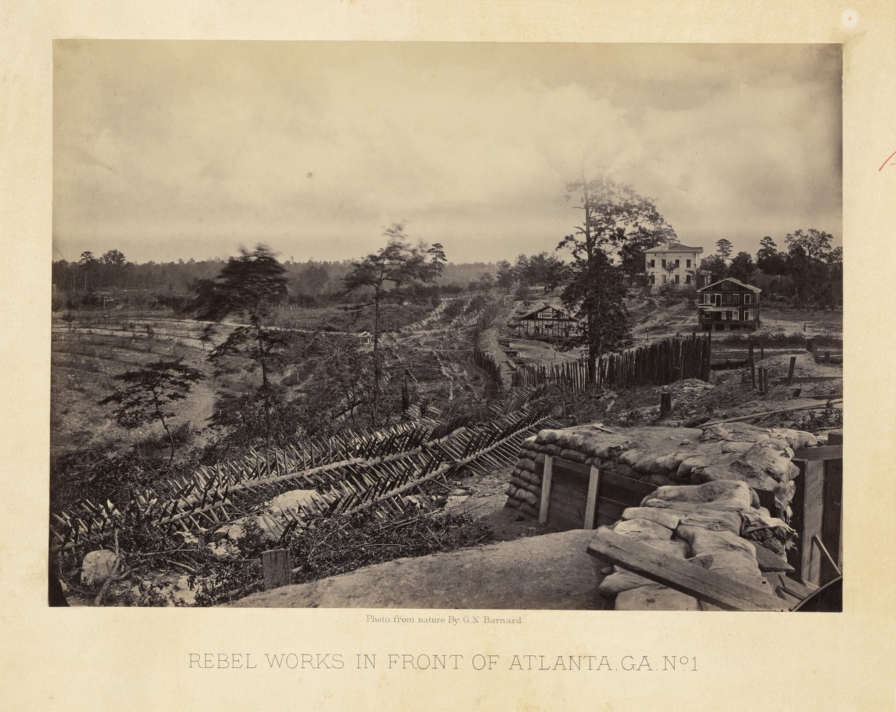 Fortificazioni ribelli davanti ad Atlanta, Georgia, n. 1 da George N. Barnard