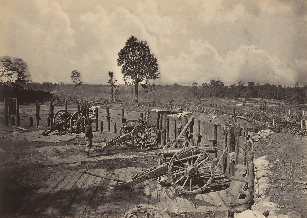 Opere ribelli davanti ad Atlanta, Georgia n. 2, 1860s da George N. Barnard