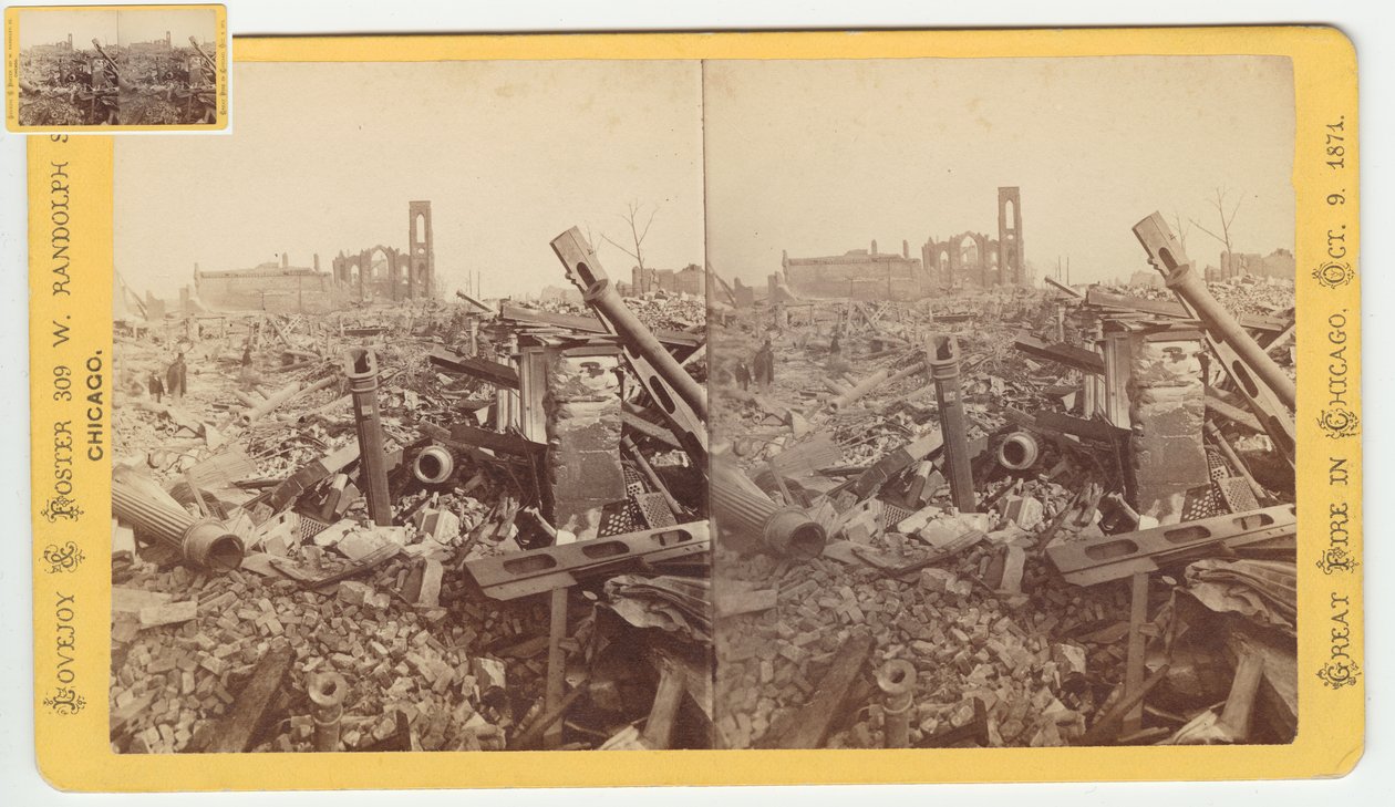 Stereografia delle rovine del Mammoth Store di Field & Leiter dopo l