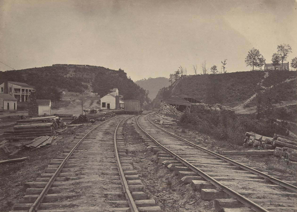 Il Passo di Allatoona guardando a nord, Georgia, 1860s da George N. Barnard