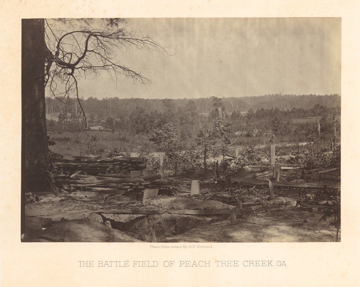 Il campo di battaglia di Peach Tree Creek, Georgia da George N. Barnard