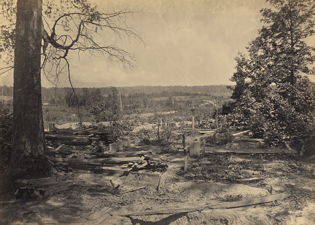 Il campo di battaglia di Peach Tree Creek, Georgia da George N. Barnard