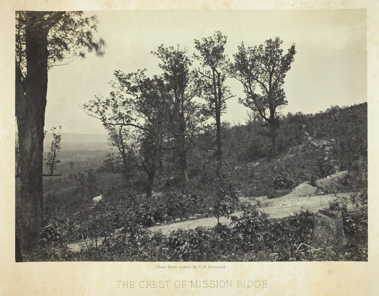 La cresta di Mission Ridge, 1864-66 da George N. Barnard