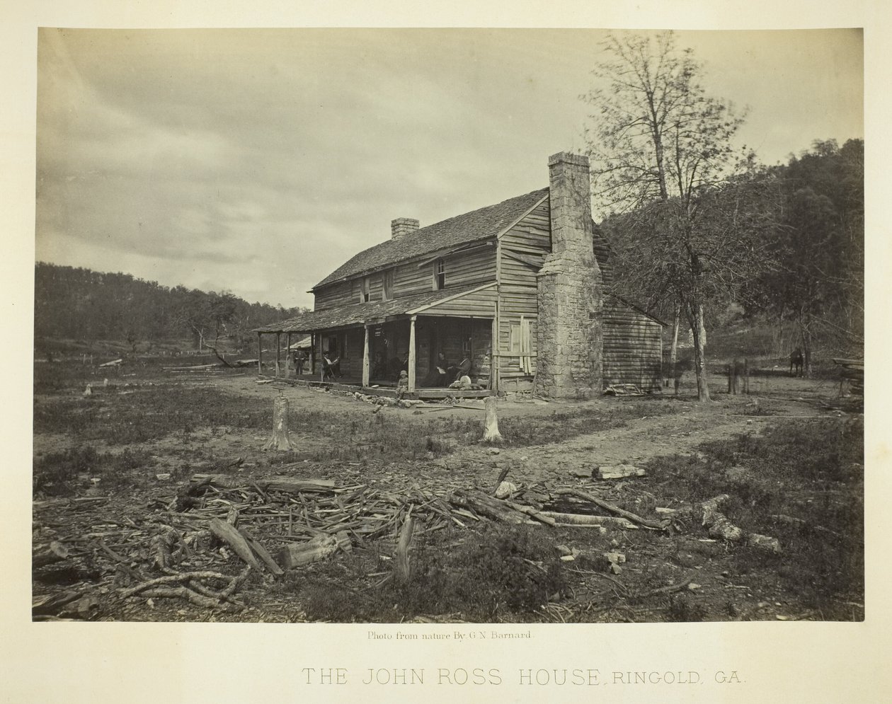 La casa di John Ross, Ringold, GA da George N. Barnard