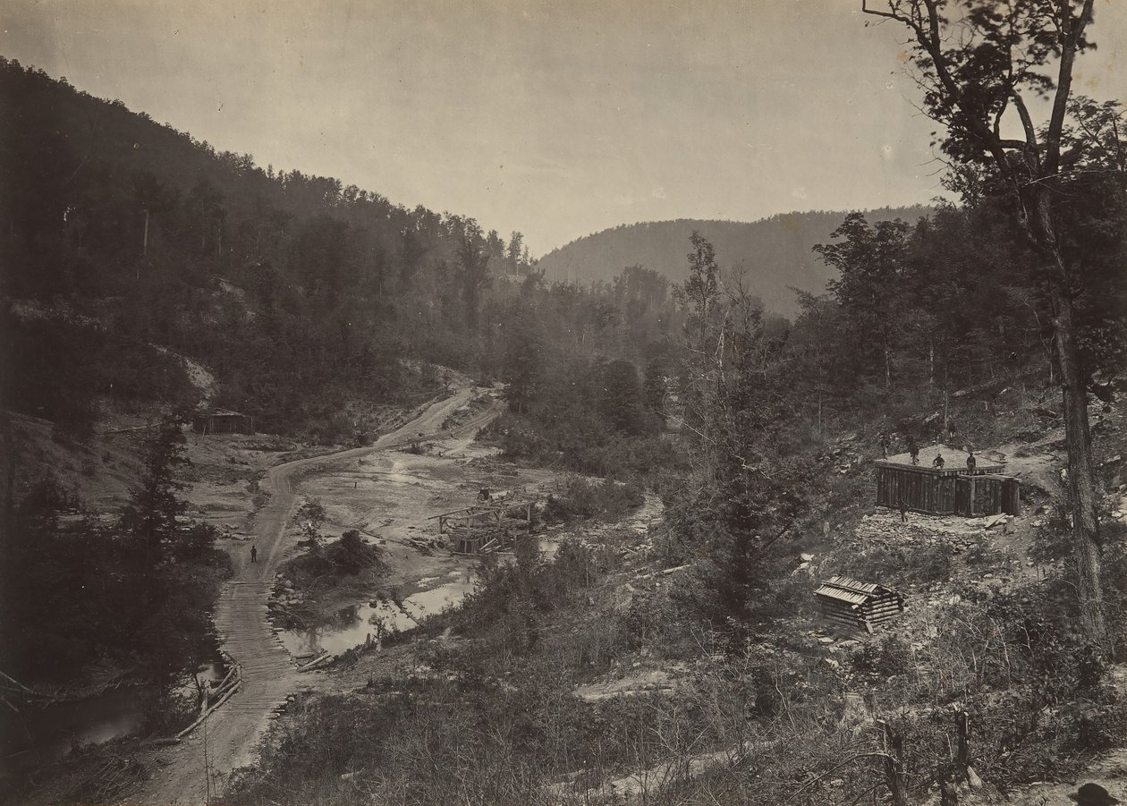 Valle di Whiteside sotto il ponte, 1860s da George N. Barnard