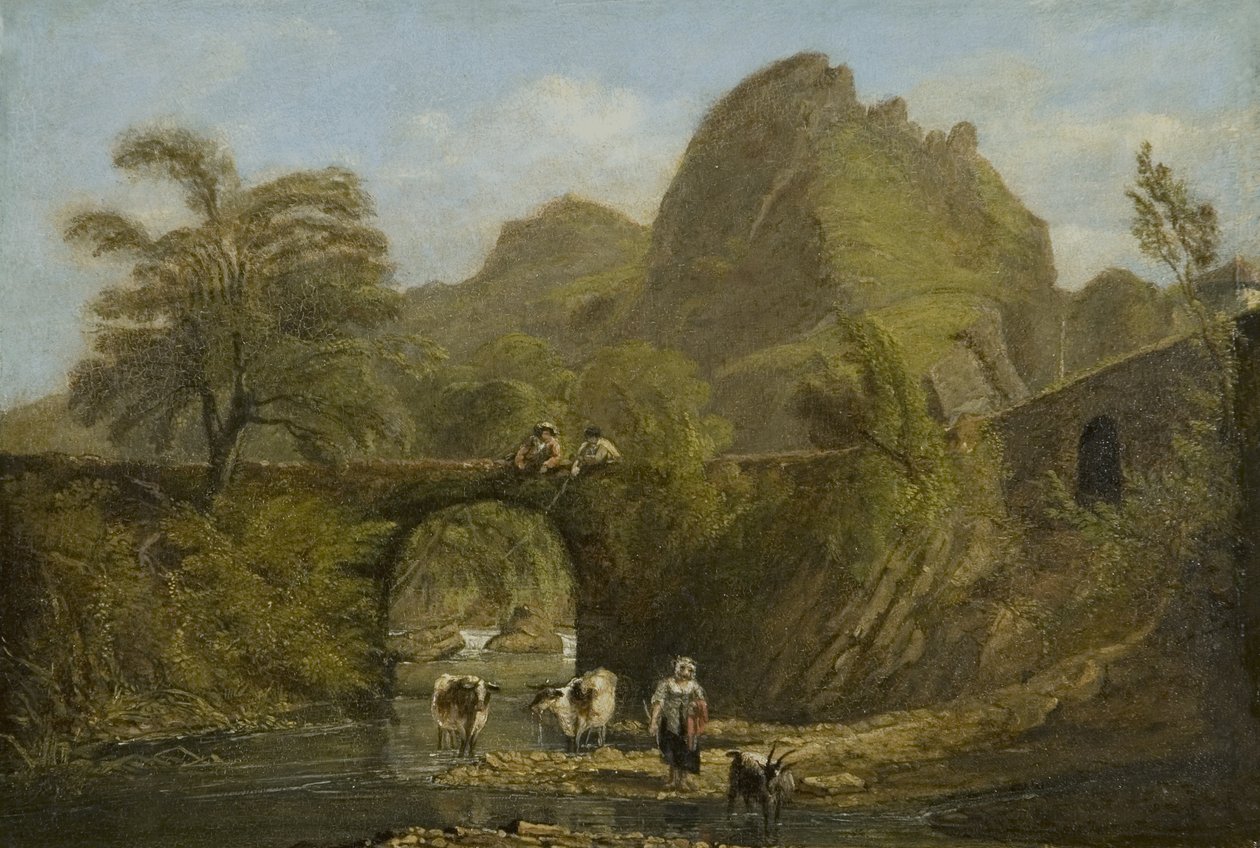 Roccia e ponte di Dynas da George Orleans Delamotte