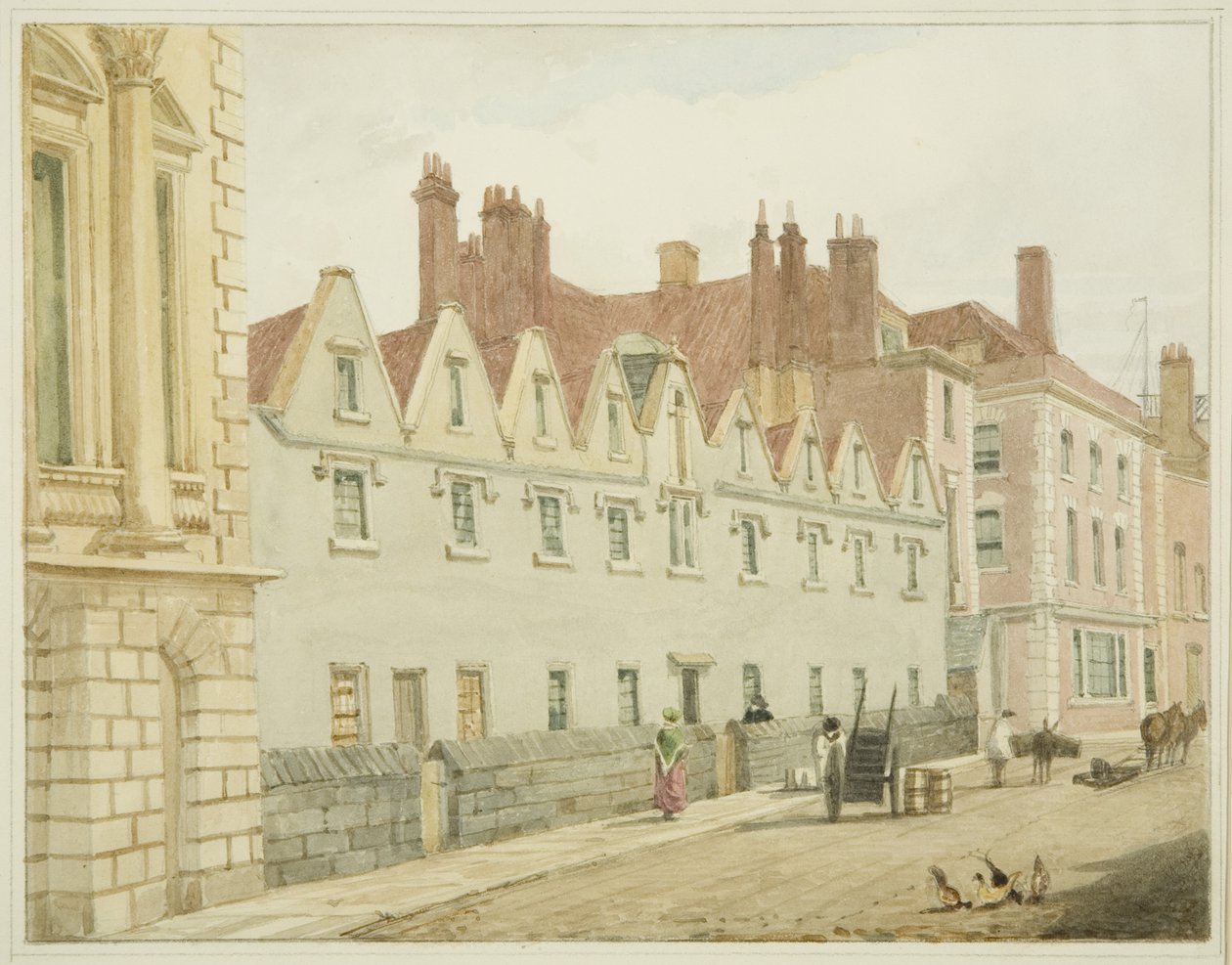 Case di carità di San Nicola, King Street da George Orleans Delamotte