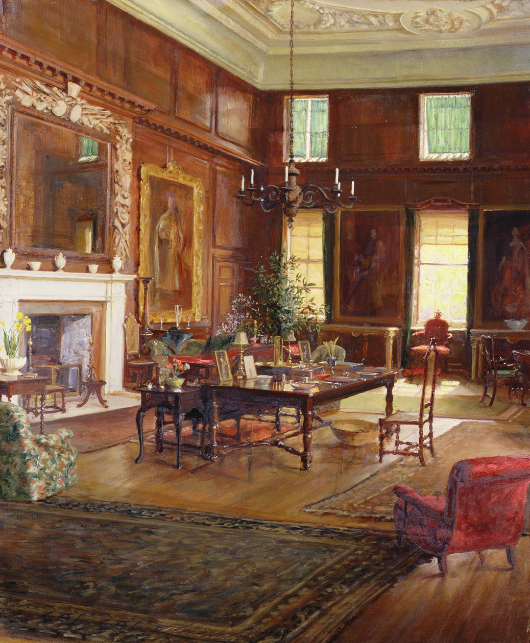 Interno della Sala di Stato, Casa del Governatore, Ospedale Reale, Chelsea, 1922 da George Percy Jacomb Hood