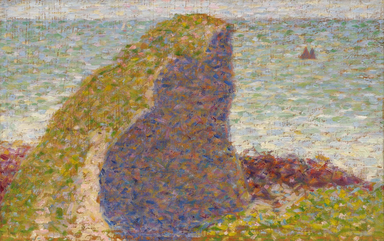 Le Bec du Hoc, Grandcamp Studio, 1885 da George Pierre Seurat