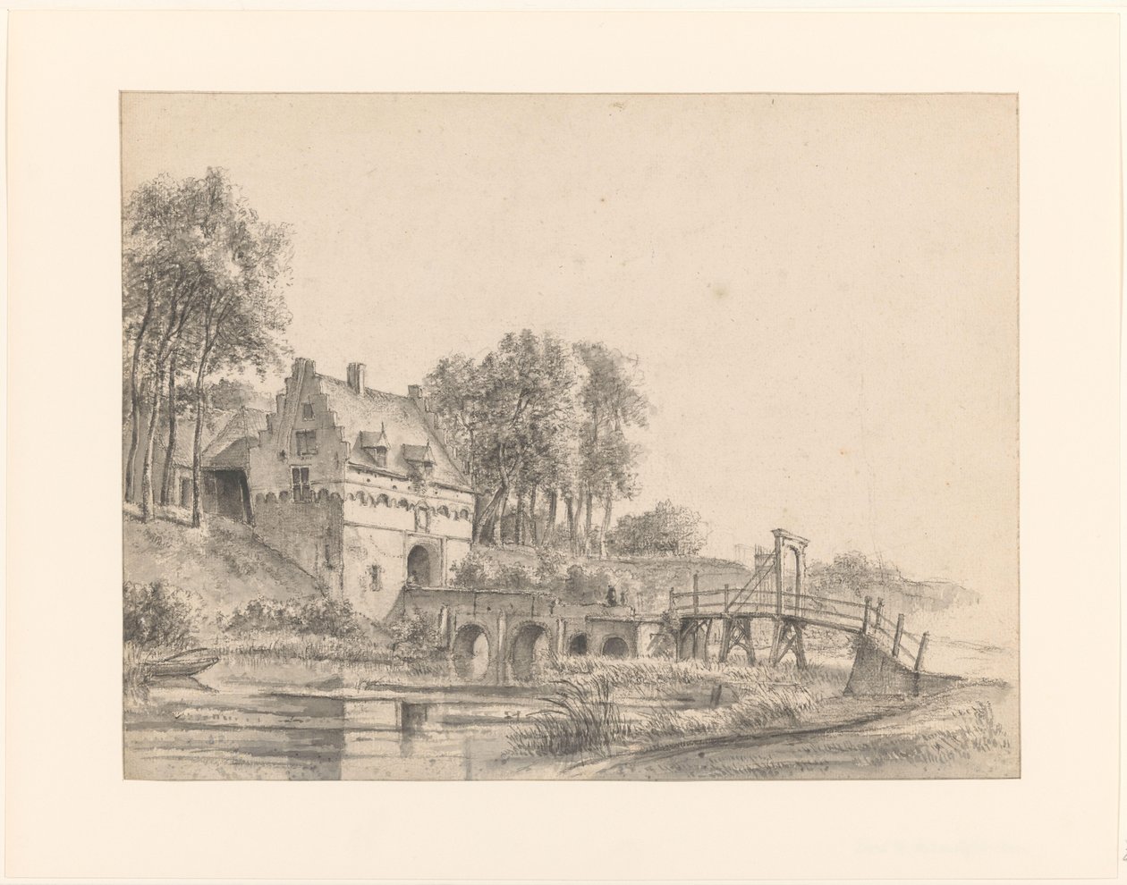 Vista sul cancello del Castello di Buren da George Pieter Westenberg