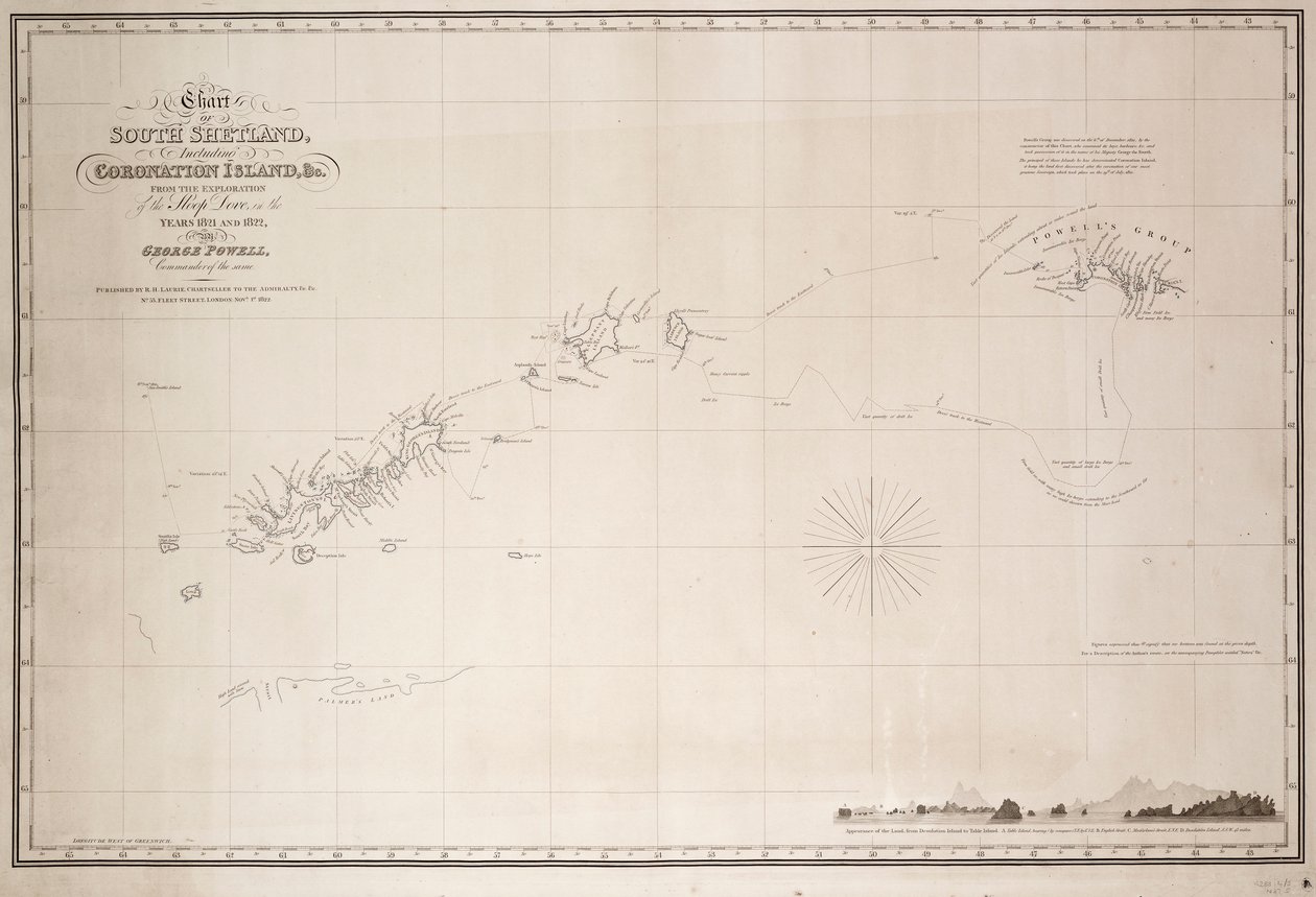 Carta delle South Shetland inclusa l