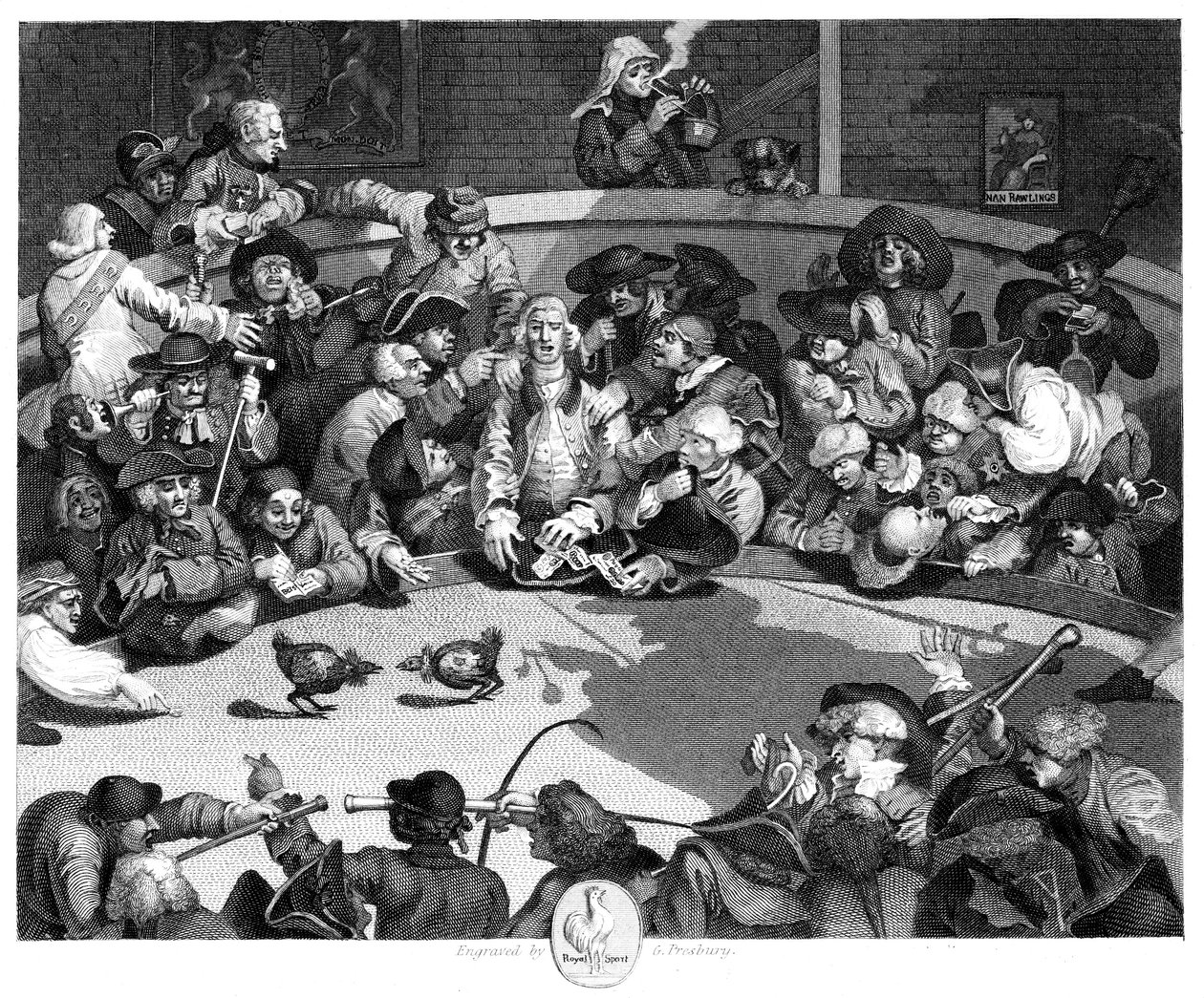 Il combattimento dei galli da George Presbury