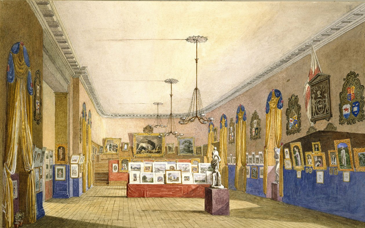 Una mostra alla Old Town Hall, Oxford, 1854 da George Pyne
