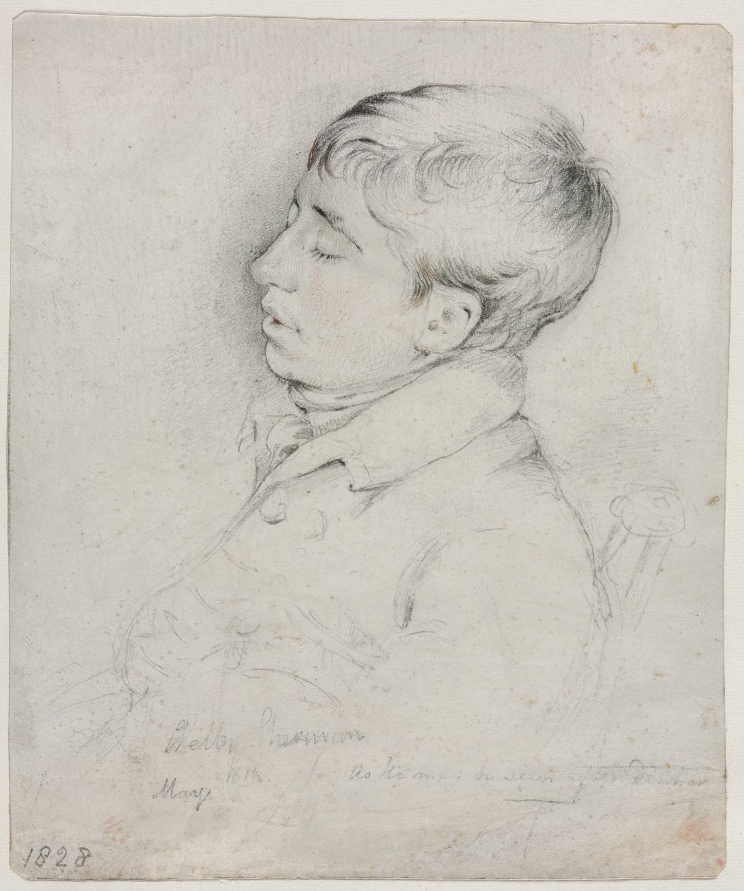 Ritratto di Welby Sherman addormentato su una sedia da George Richmond