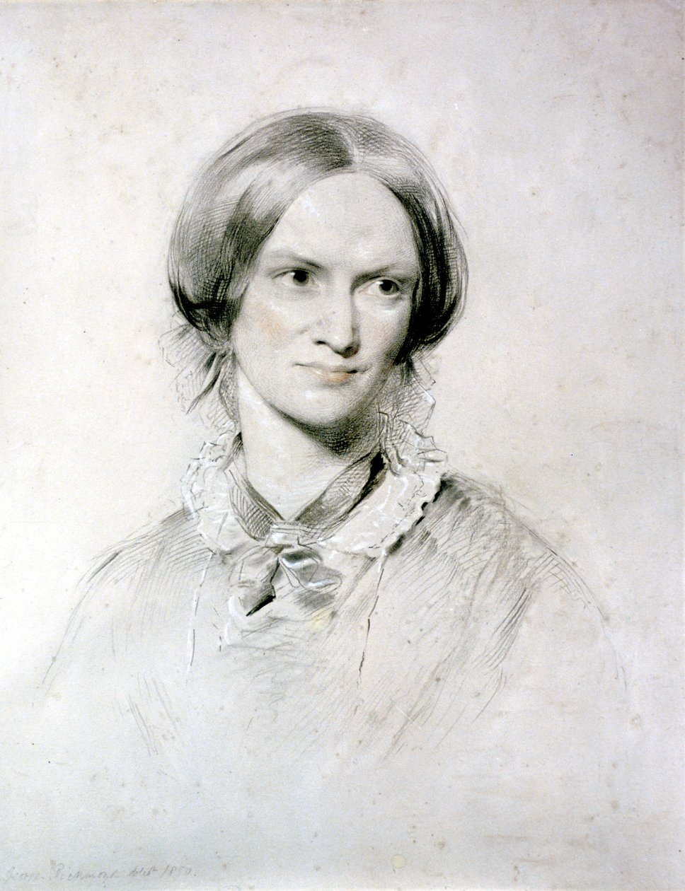 Charlotte Bronte, romanziera inglese, 1850 da George Richmond