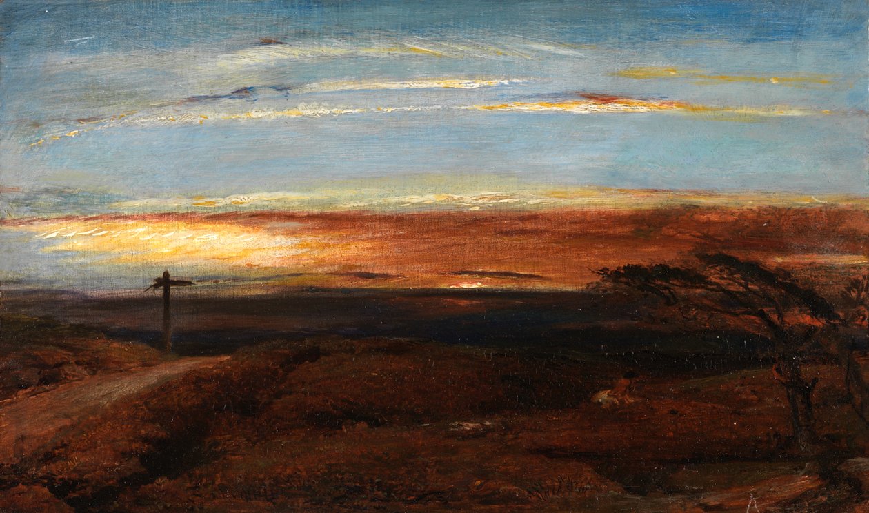 Paesaggio al tramonto da George Richmond