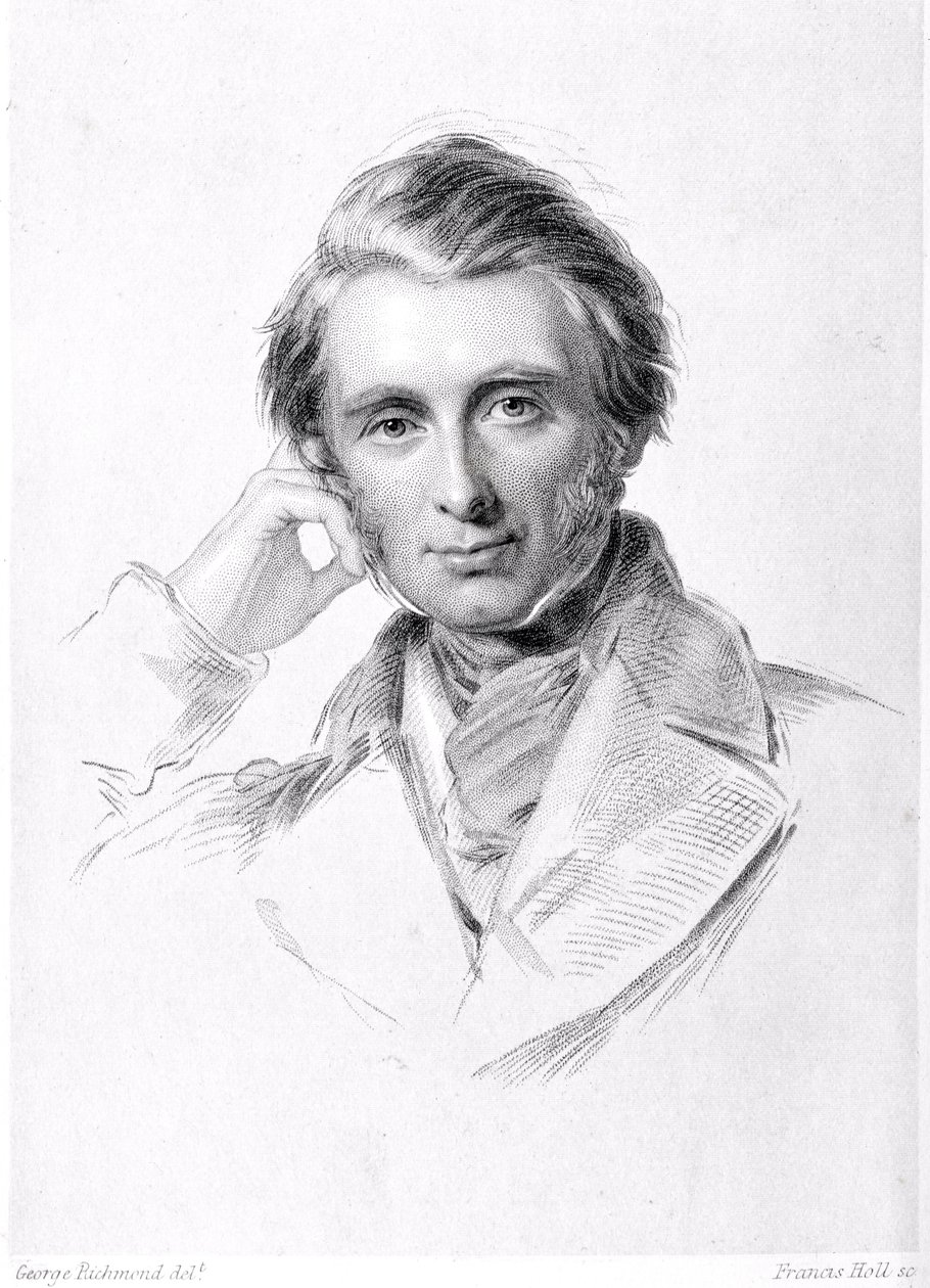 Ritratto di John Ruskin (1819-1900) inciso da Francis Holl (1815-84) da George Richmond
