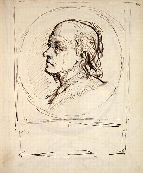 Ritratto di William Blake, da un taccuino usato dall