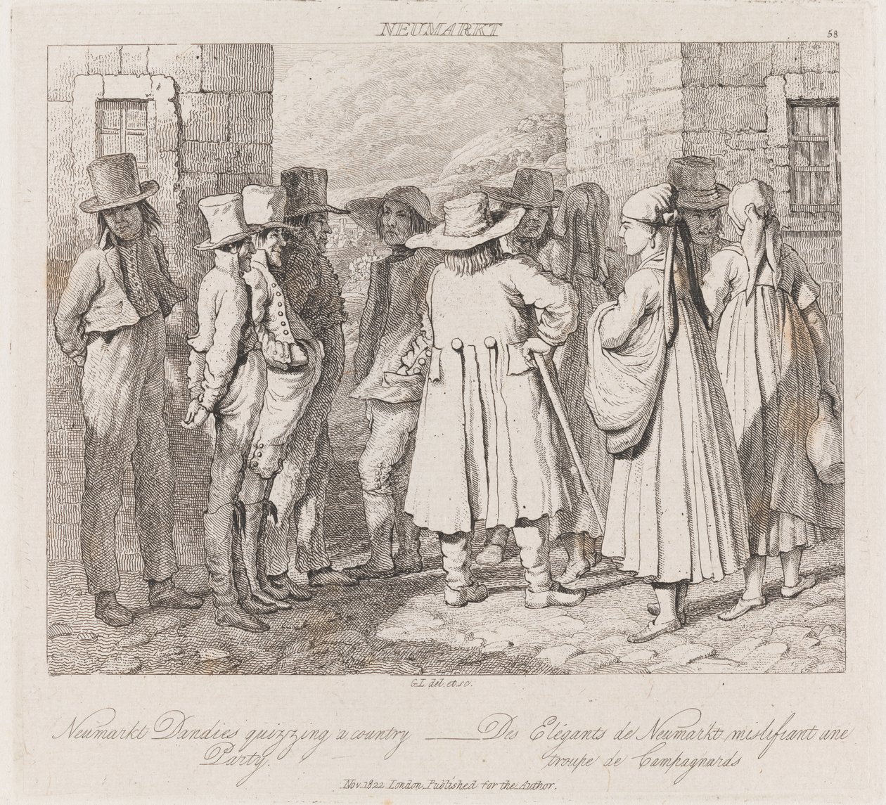 Dandies, Neumarket, c.1821 da George Robert Lewis