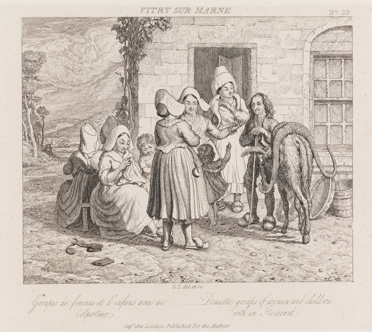 Itinerante, Vitry Sur Marne, c.1821 da George Robert Lewis