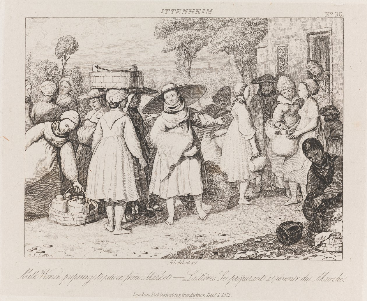 Donne del latte, Ittenheim, c.1821 da George Robert Lewis