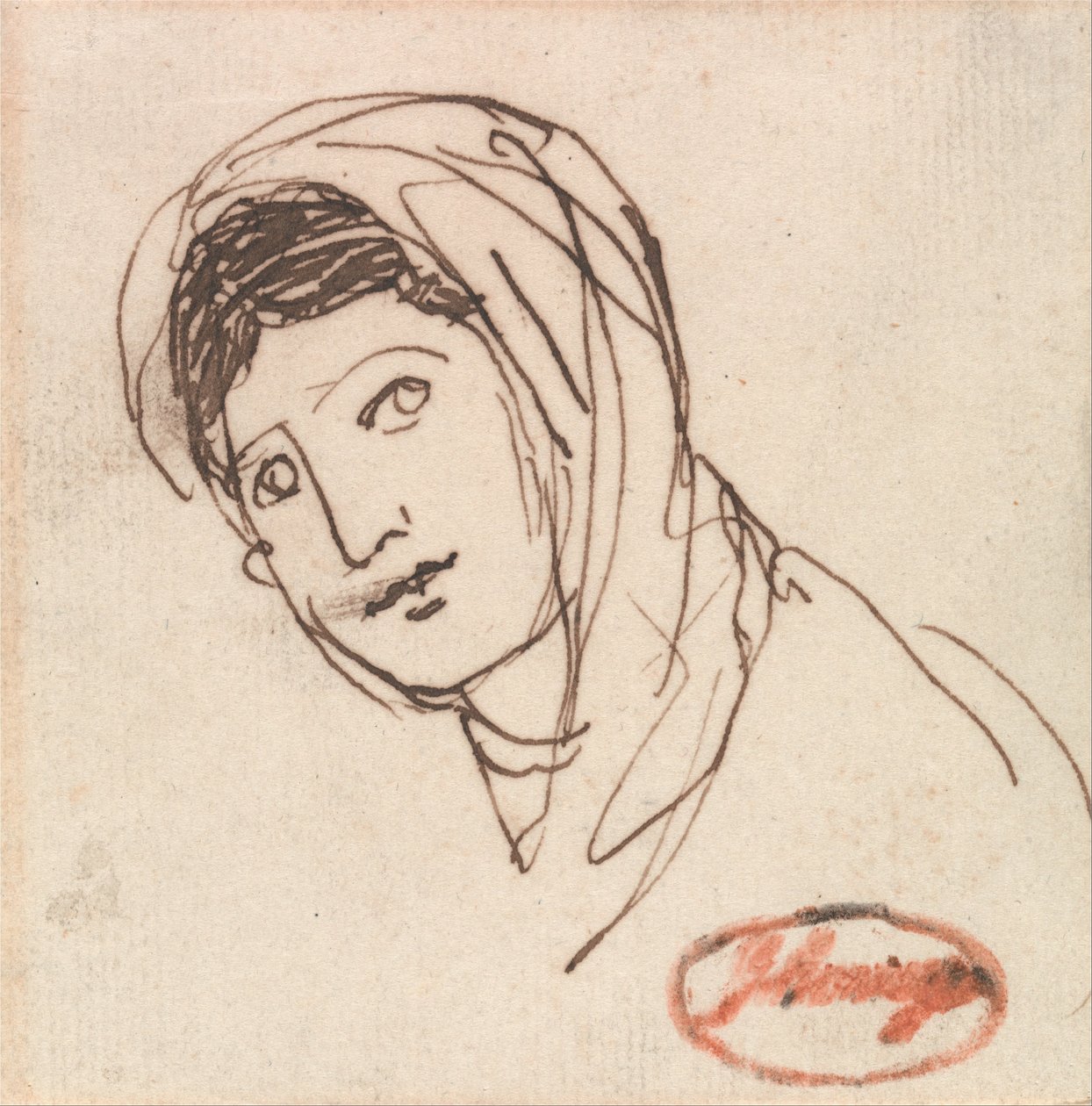 Una testa femminile da George Romney