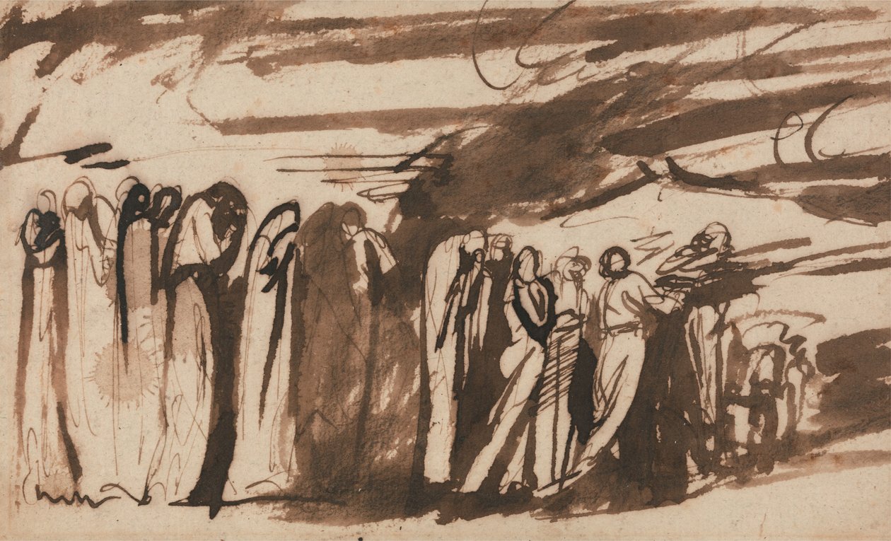 Una processione dei dannati: studio sull’“Inferno” di Dante da George Romney