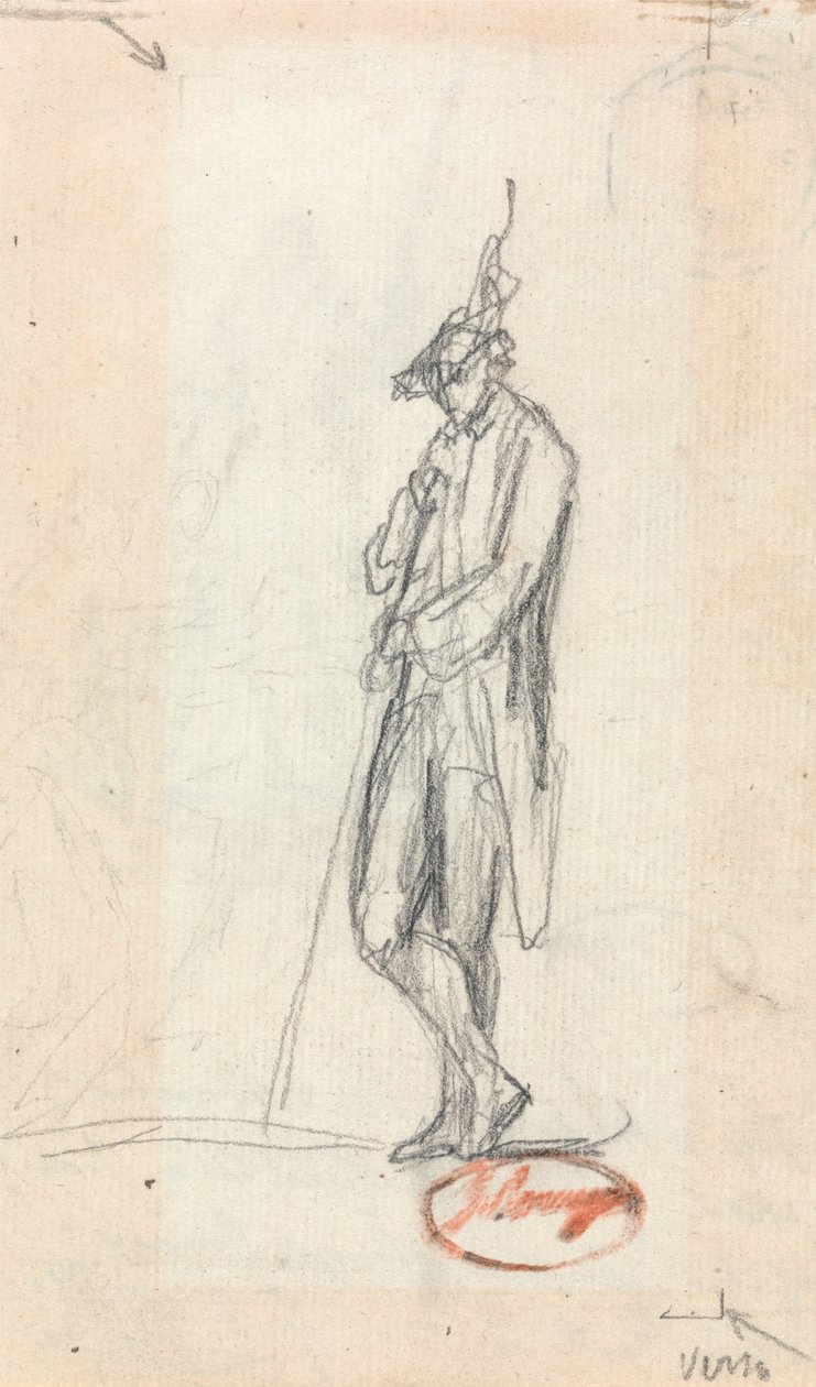 Una figura maschile in piedi da George Romney