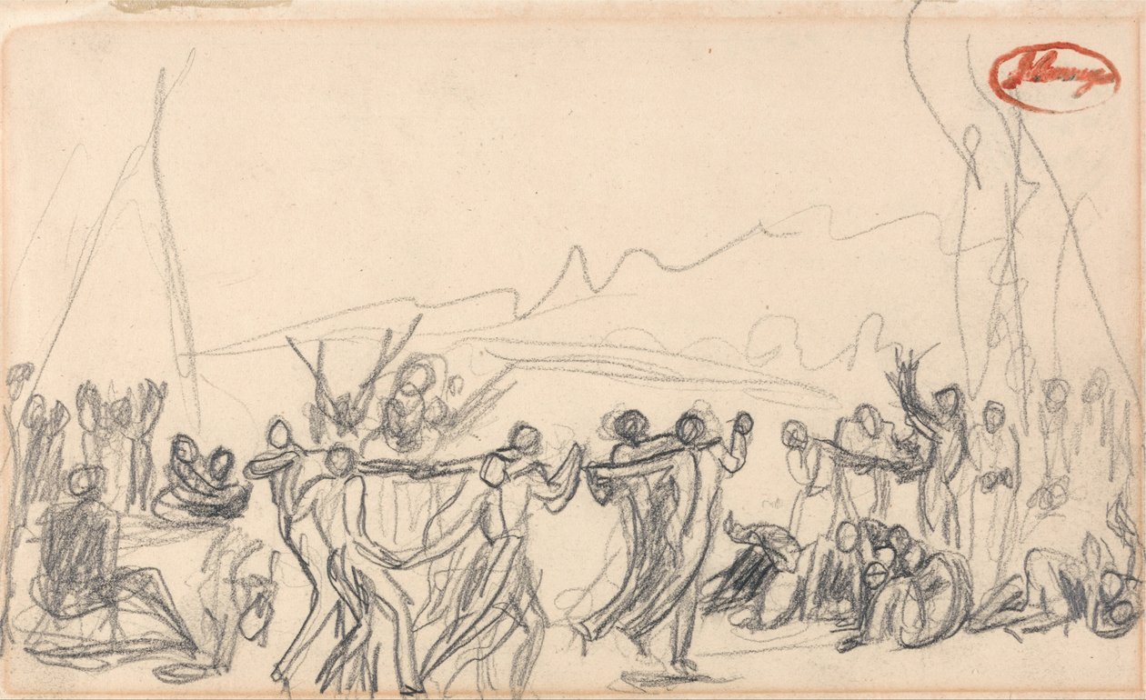 Scena baccanale (forse antidiluviana) da George Romney