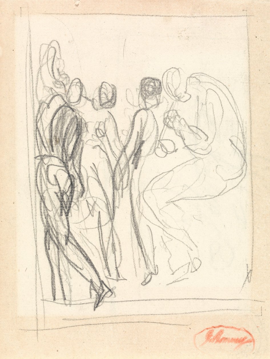 Ballerini e musicisti, probabilmente per “L’Allegro” da George Romney
