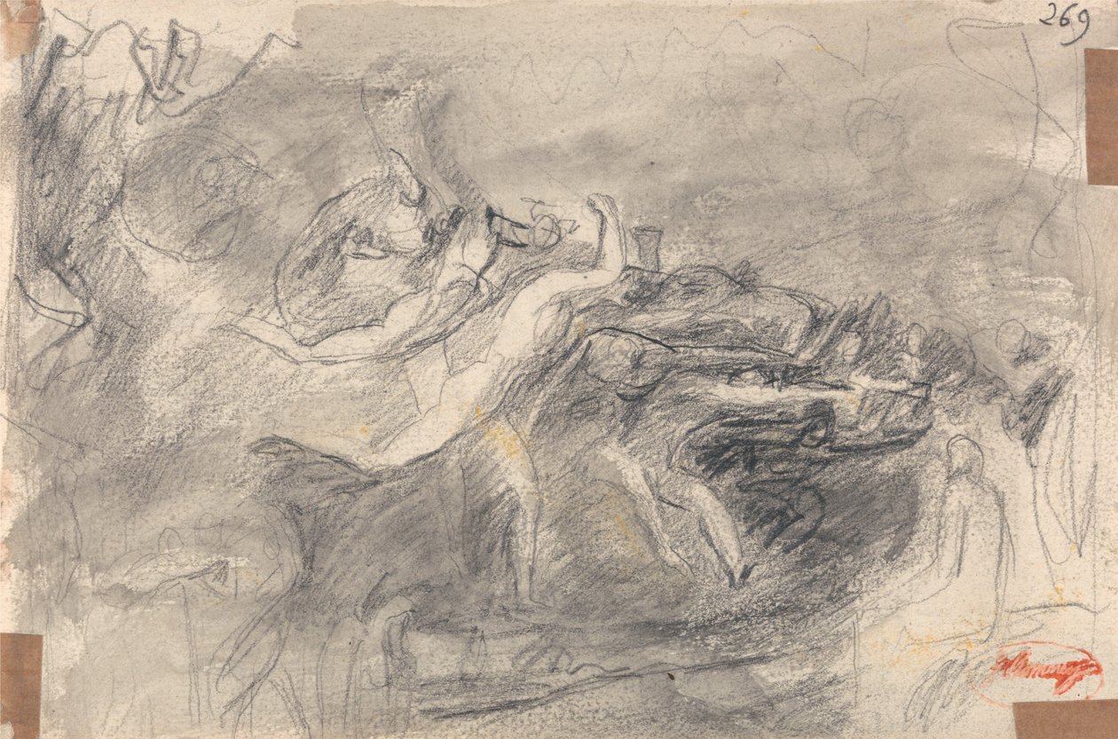 Attacco demoniaco durante la tentazione di Cristo da George Romney