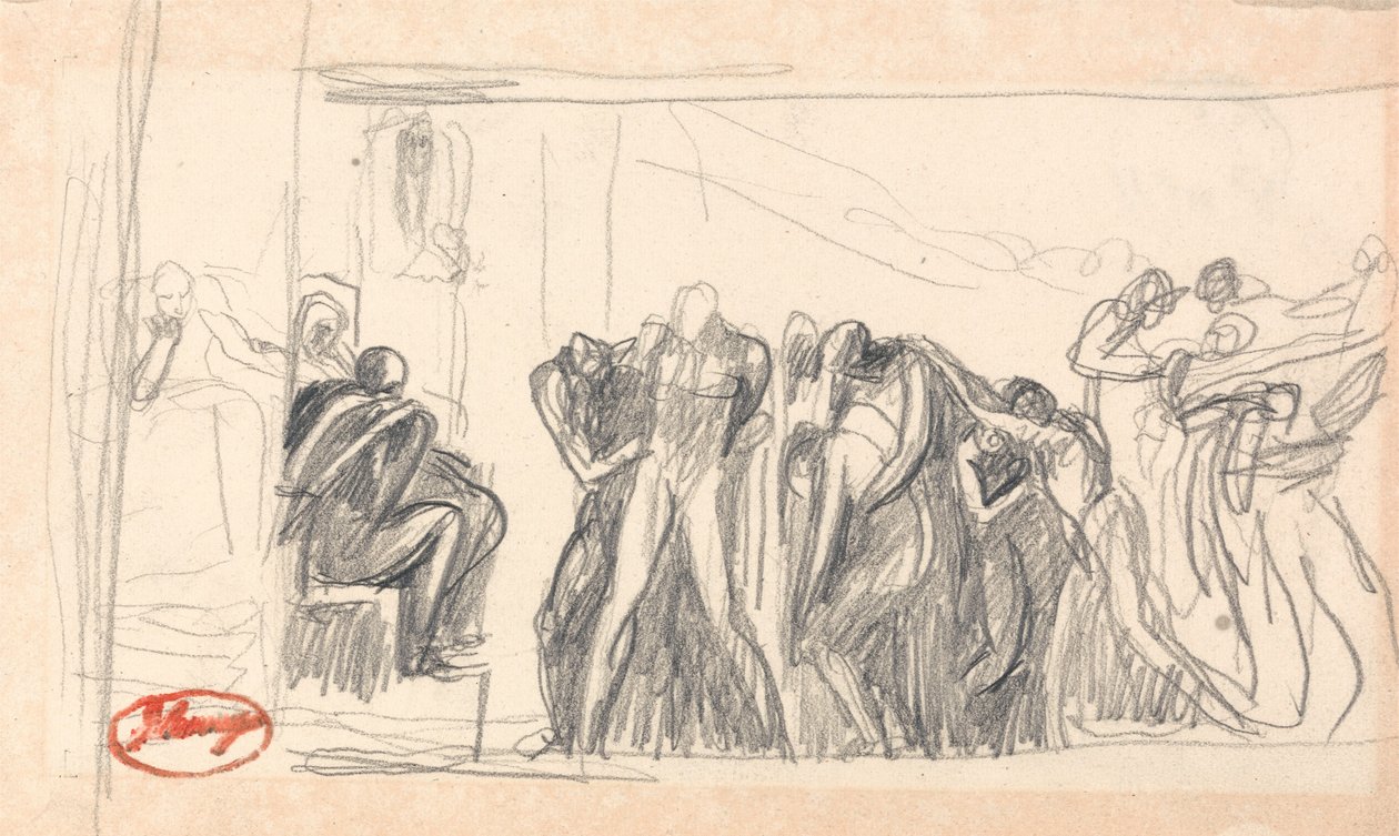 Composizione figurativa; Prigioniero davanti a un giudice da George Romney