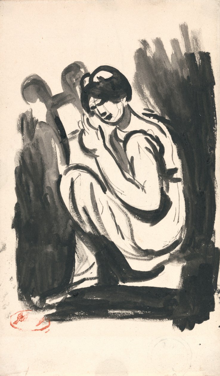 Ragazza che suona la lira da George Romney