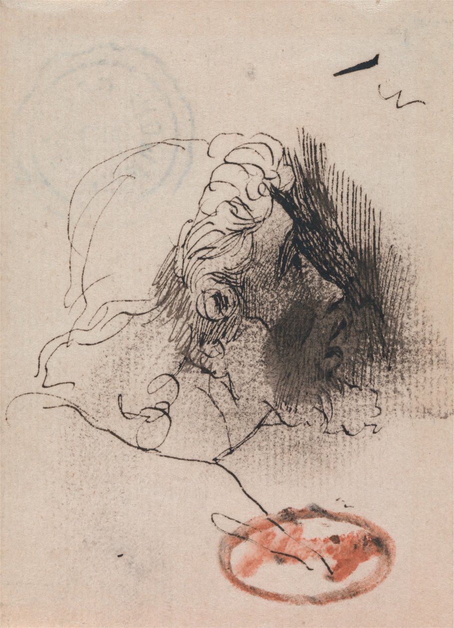 Testa di uomo di profilo da George Romney