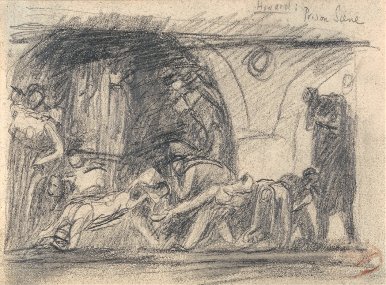 Howard in visita a un carcere da George Romney