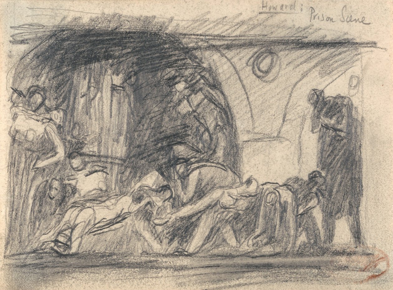 Howard in visita in un carcere da George Romney