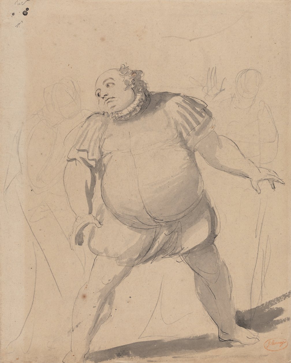 John Henderson nel ruolo di Falstaff da George Romney