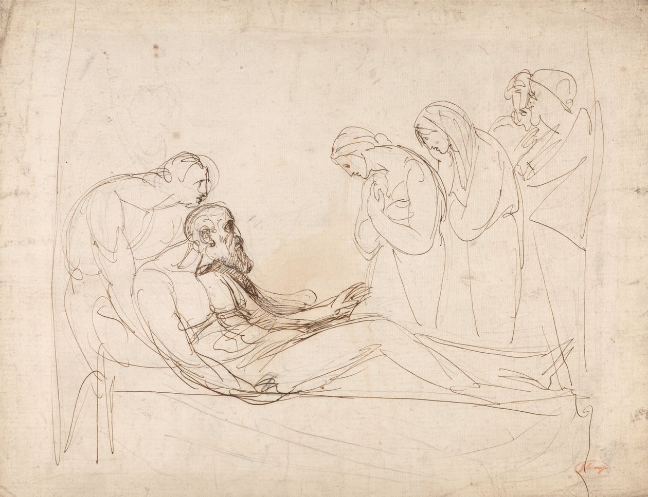 Re Lear risvegliato da Cordelia da George Romney