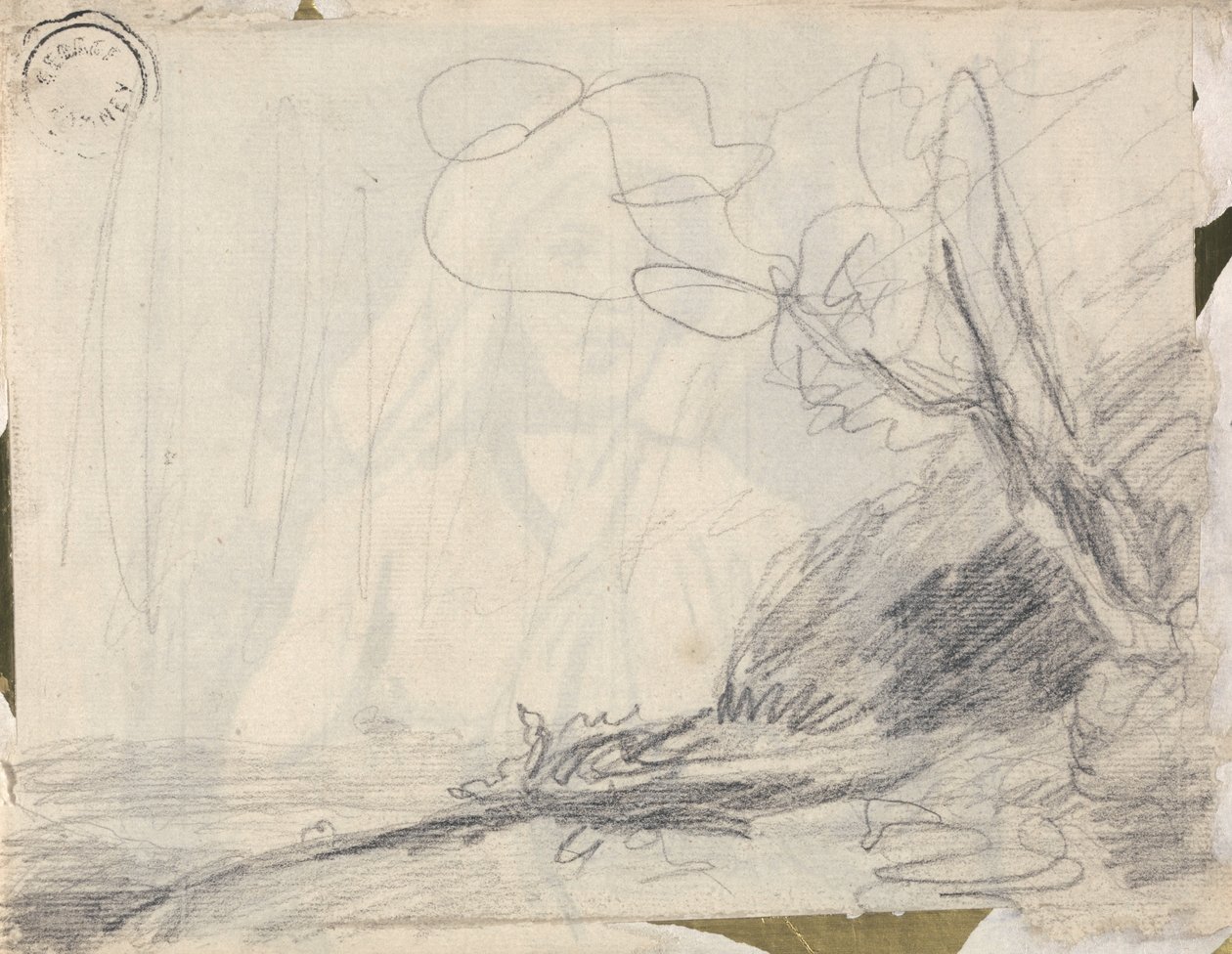 Paesaggio con albero pendente da George Romney