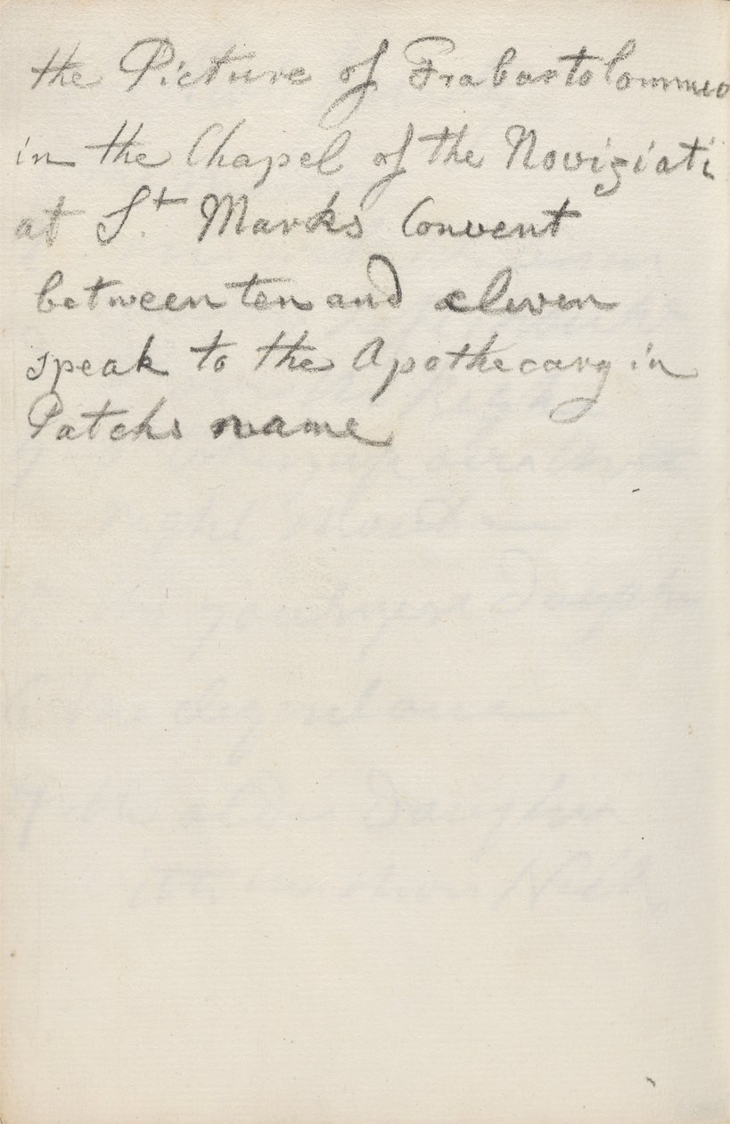 Note sul manoscritto da George Romney