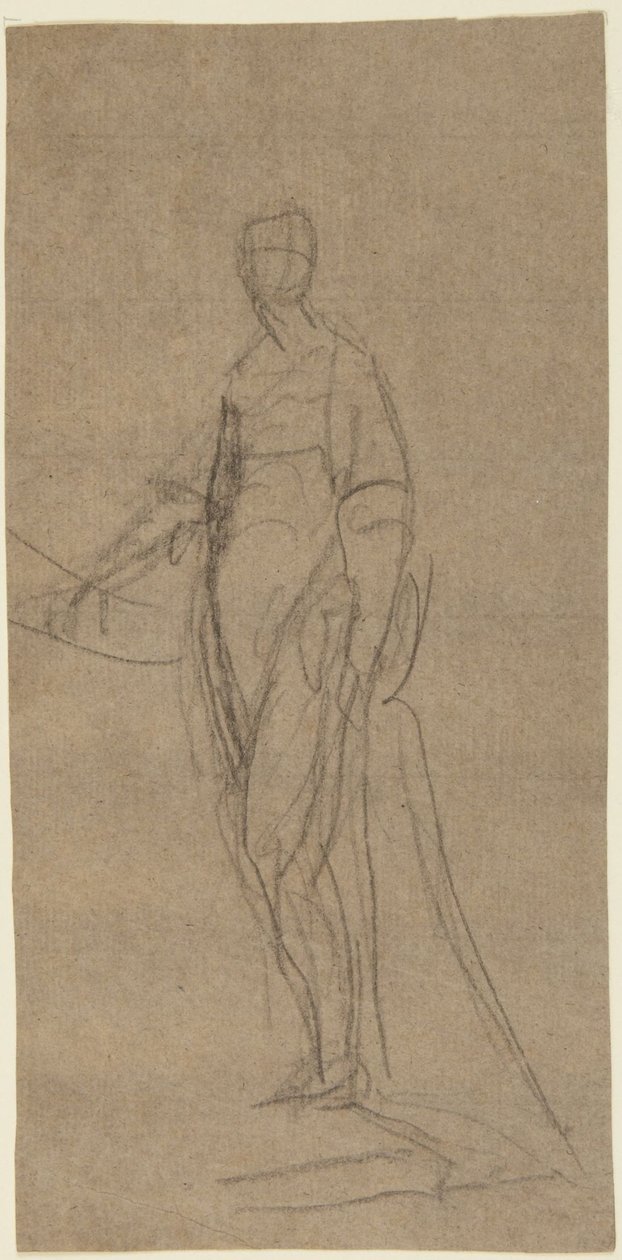 Studio di ritratto di una donna in piedi da George Romney