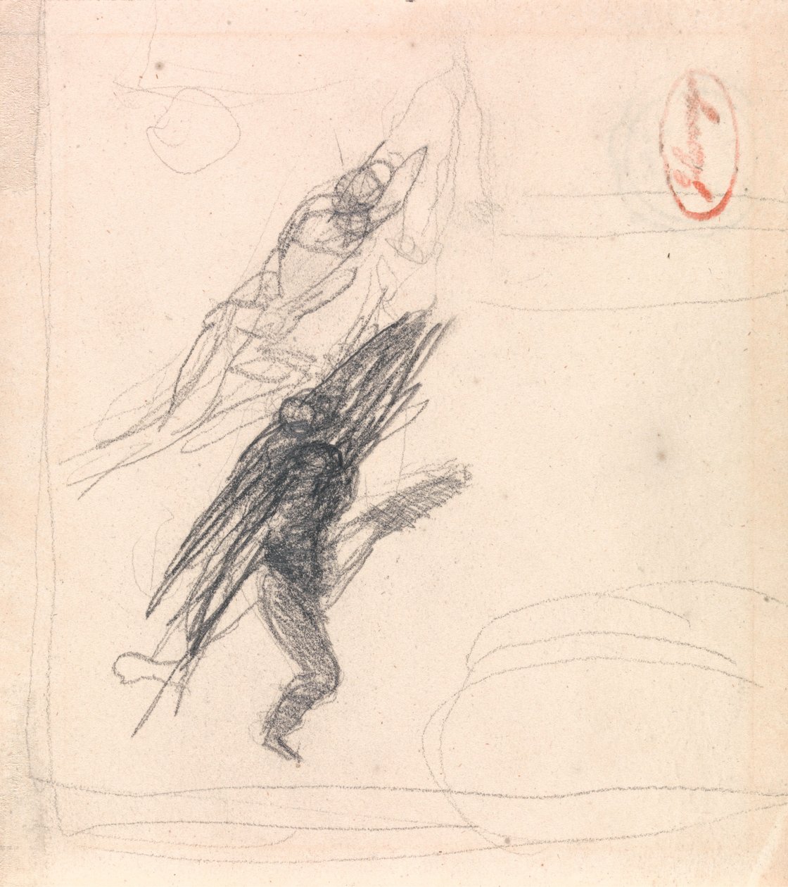 Probabilmente una figura sdraiata e una figura danzante da George Romney