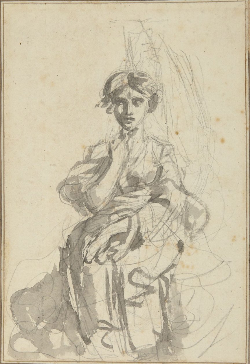 Figura femminile seduta da George Romney