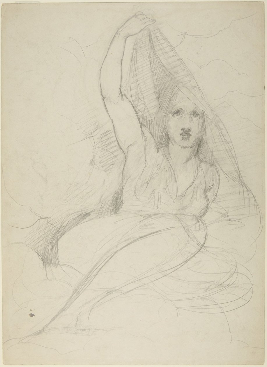 Donna seduta che si scopre da George Romney