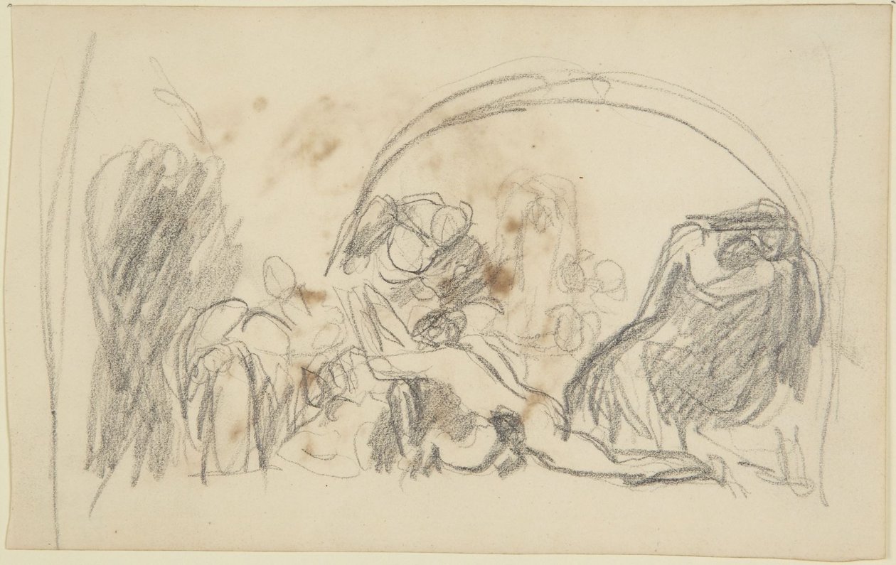 Schizzo per la visita di Howard alle carceri da George Romney