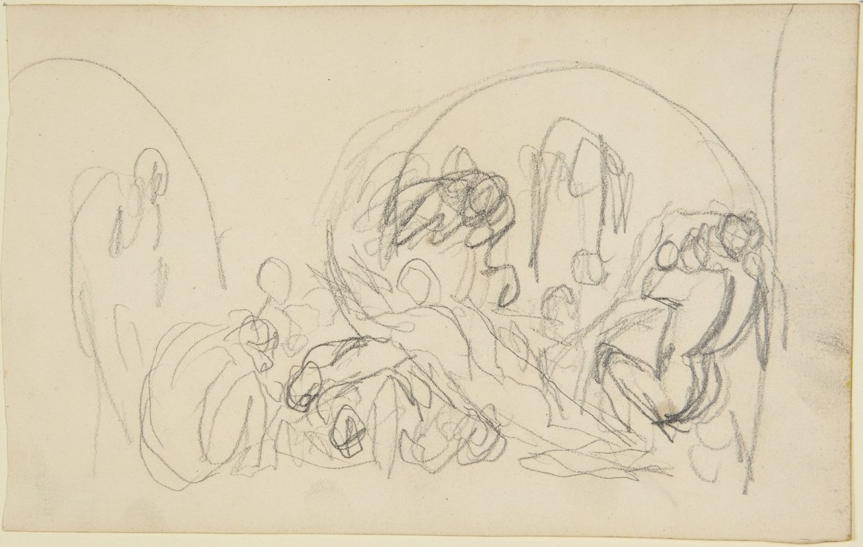 Schizzo per la visita di Howard alle carceri da George Romney