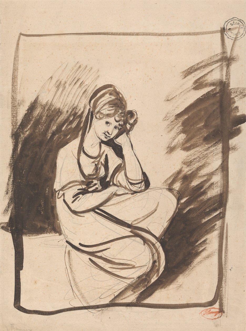 Schizzo per il Ritratto di signora da George Romney