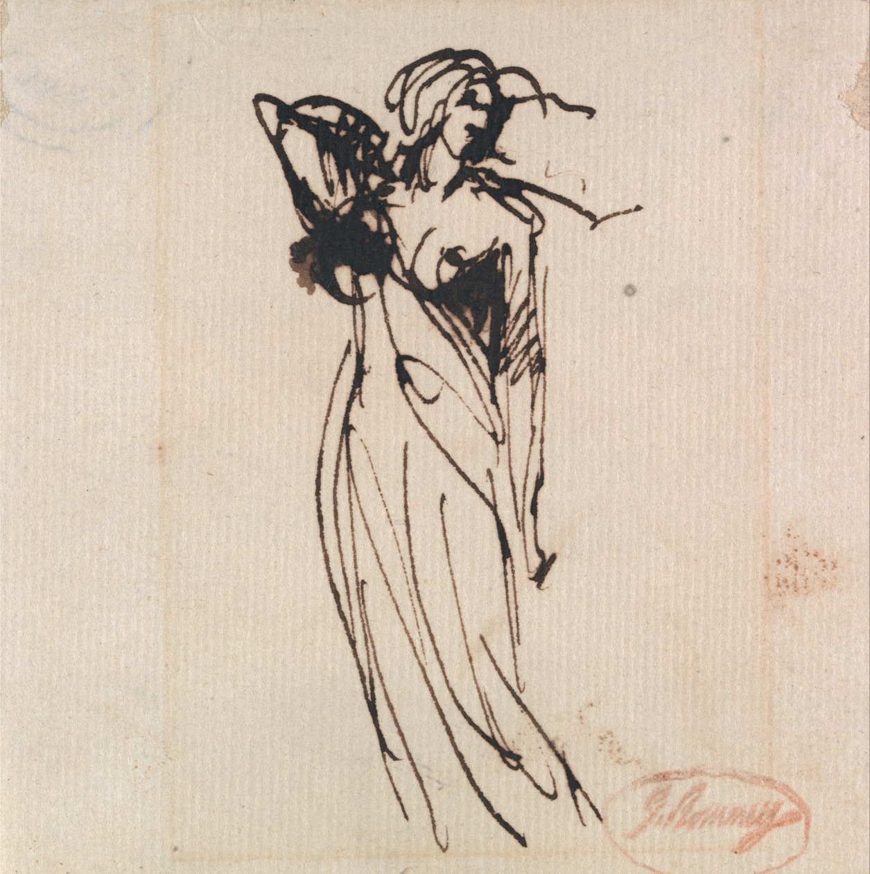 Figura femminile in piedi da George Romney