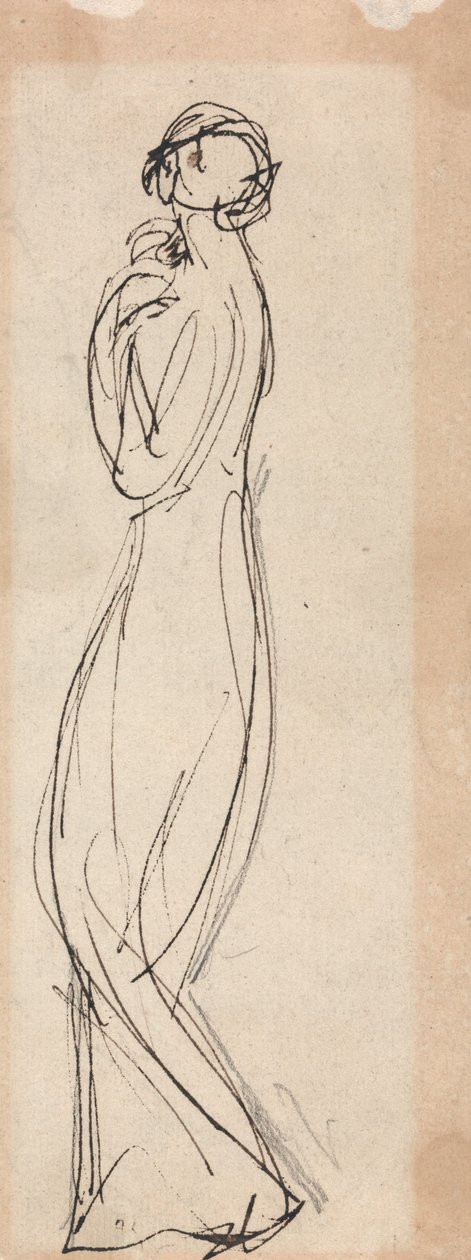 Figura femminile in piedi da George Romney